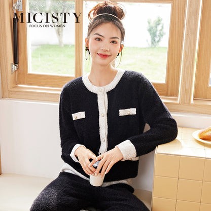 Micisty Soft Chanel-kind-of-style Pajamas (2 pcs)
